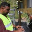 Garry downloading from weather station