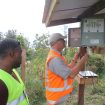 Mark and Garry installing cables