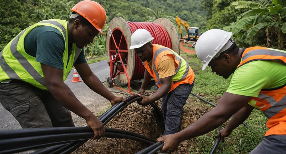 Fibre Optic Cable Installation Along Trafalgar to Fond Cole